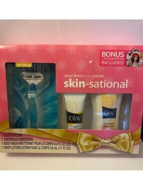 Vintage NWT Olay Skin Care and Venus by Gillette Gift Set Trio